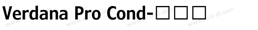 Verdana Pro Cond字体转换